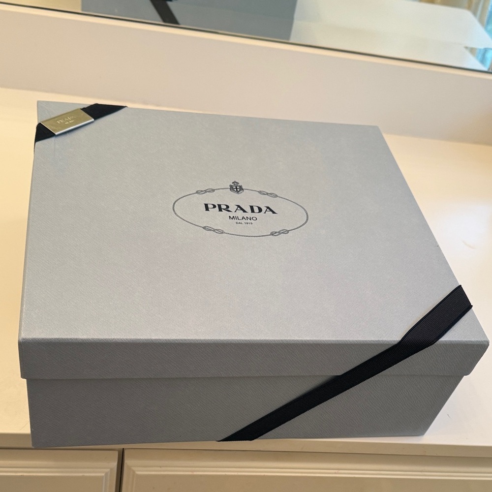 Prada  Box with Blue Ribbon